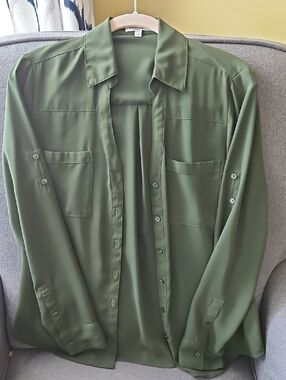 Express Portofino Shirt in Olive Green